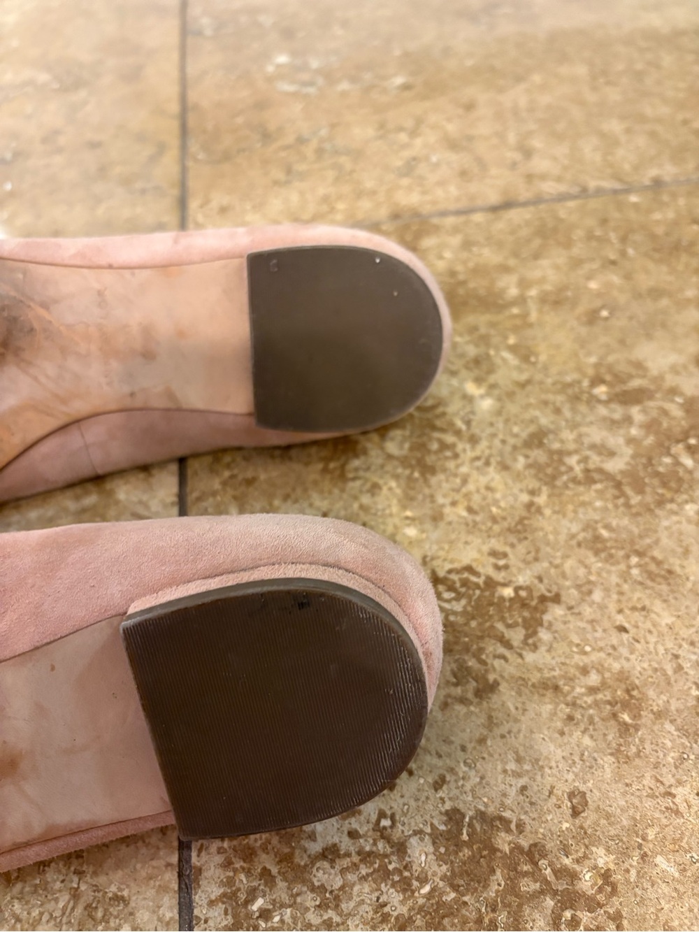 Ann Taylor Blush Pink Pointed-Toe Flats with Crystal Bow - Picture 7 of 7